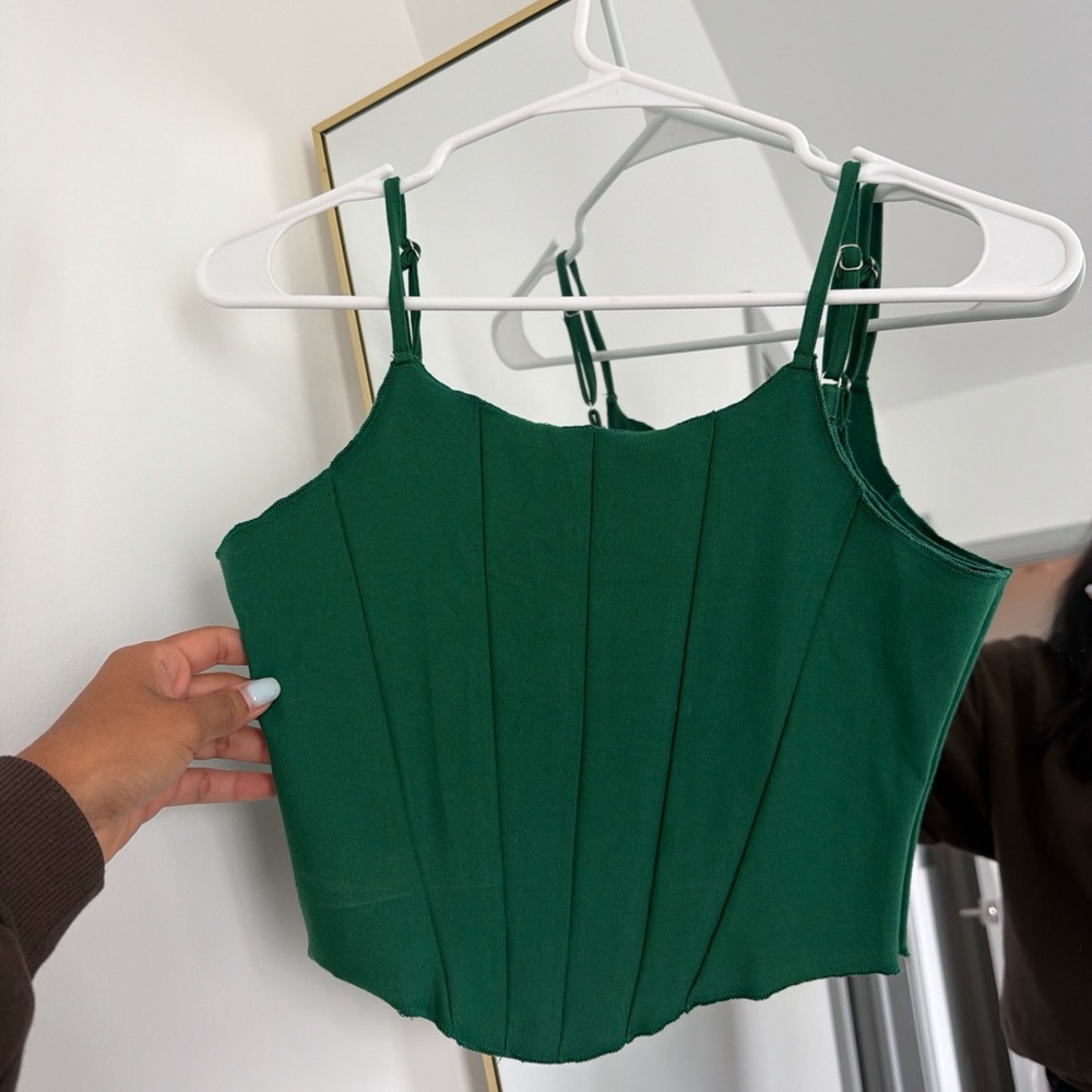 Princess Polly Emerald Green Structured Corset Cami